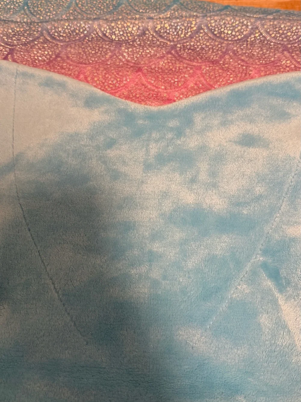 Justice Girls Mermaid Tail Blanket Soft Plush Pink, Teal & Blue